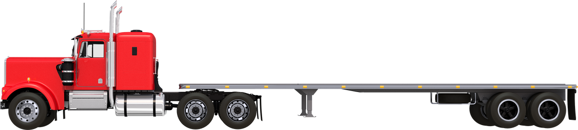 Flat Trailer Semi Truck